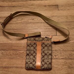 Coach Brown and Tan Belt Bag